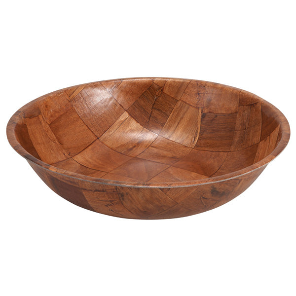 WINCO - 12in WOVEN WOOD SALAD BOWL 1EA