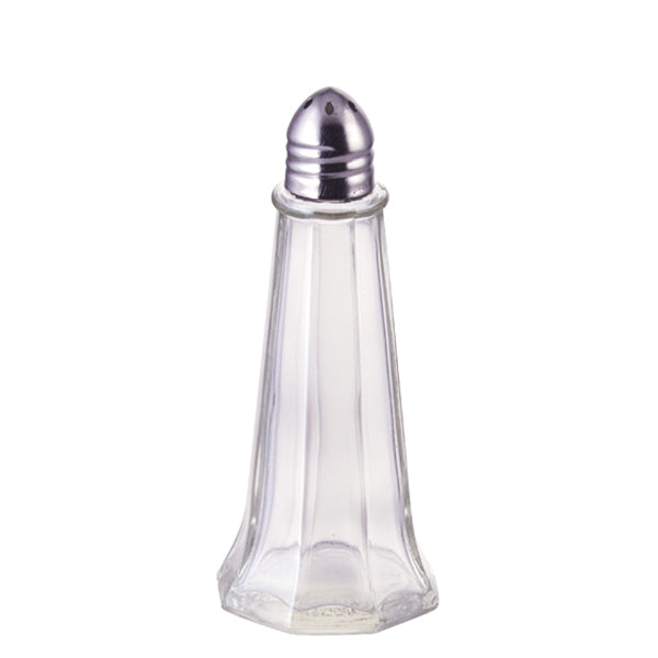 WINCO - GLASS SHAKER TOWER CHROME TOP 12x1 OZ