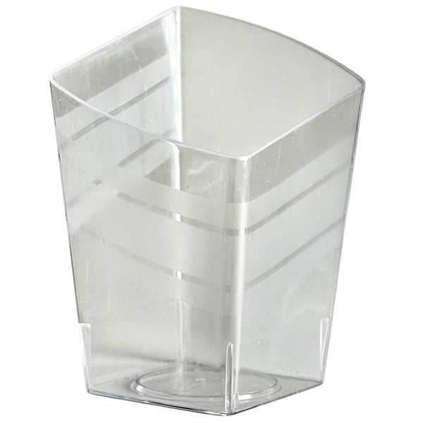 FINELINE - 2.2 OZ SLANTED SQUARE TINY TRIFLE CUP 10 PK