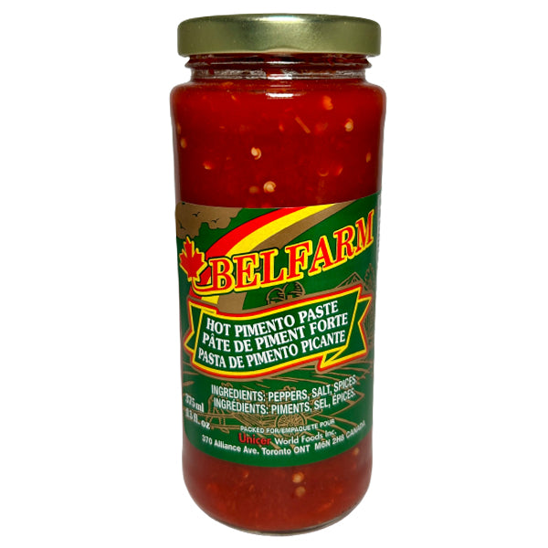 BELFARM - HOT PIMENTO PASTE 375ML