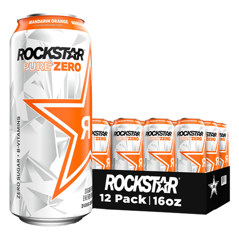 ROCKSTAR - MANDARIN ORANGE PURE ZERO 12x473ML