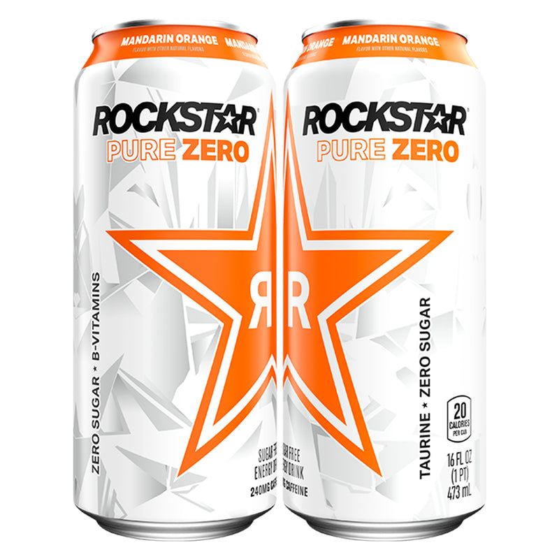 ROCKSTAR - MANDARIN ORANGE PURE ZERO 12x473ML