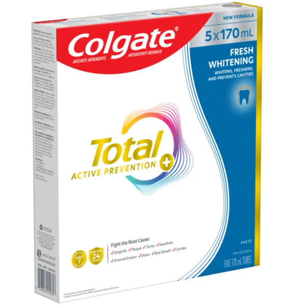 COLGATE - ACTIVE PREVENTION PLUS FRESH WHITENING TEETH 5x170 ML