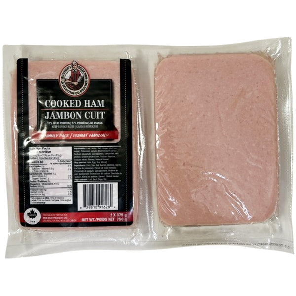 BUTCHERS SELECTION - COOKED HAM 4x6  SLICED 750GR