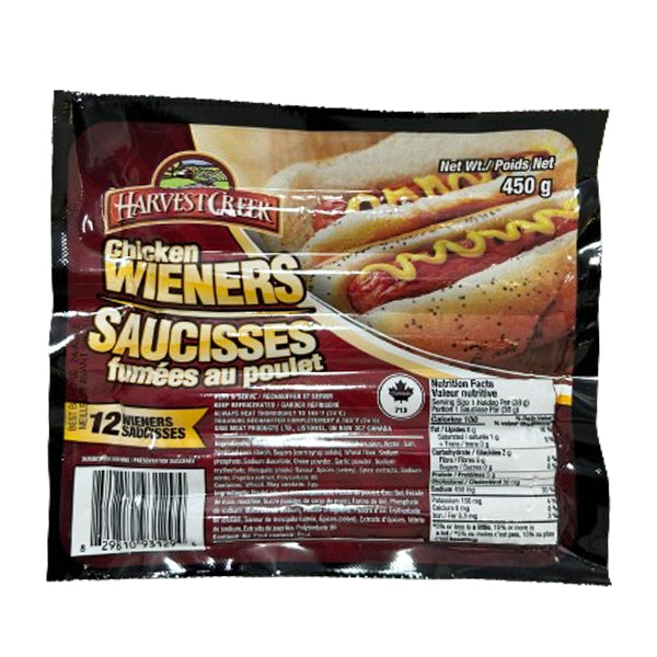 HARVEST CREEK - CHICKEN WIENERS 450GR