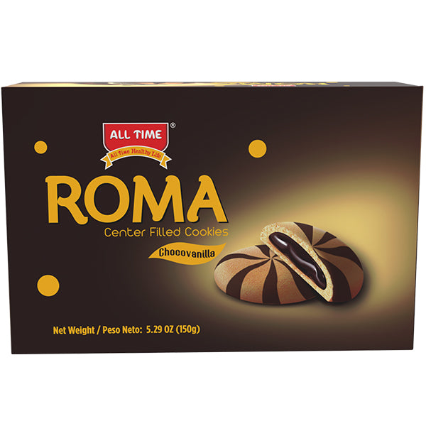 PRAN - ALL TIME ROMA COOKIES CHOCO VANILLA 8x150 GR