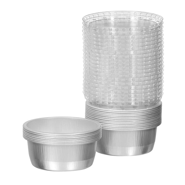 TALTHI - ALUMINUM RND CONTAINER W/LID 290ML 20EA