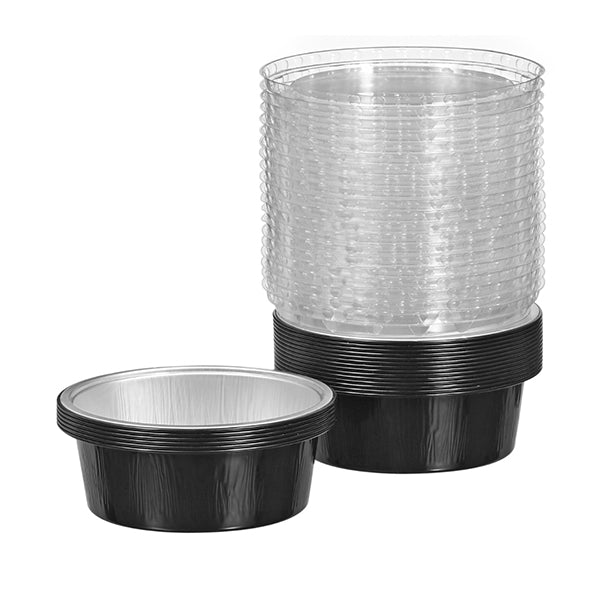 TALTHI - ALUMINUM ROUND CONTAINER W/LID 440ML 20EA