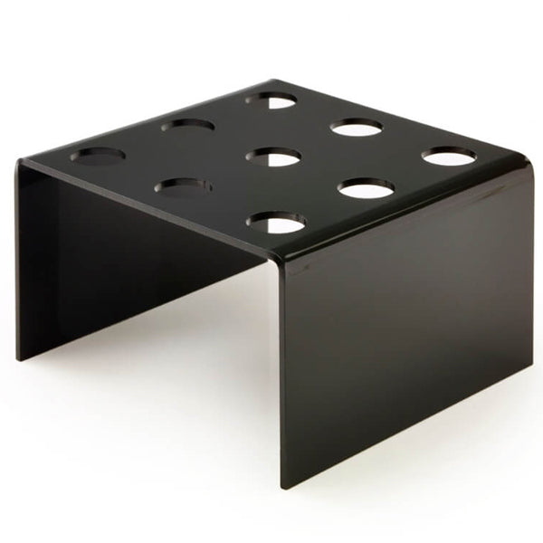 GASTRONOMIA - BLACK PLASTIC MINI CONES STAND -9 HOLES 8x1 UN