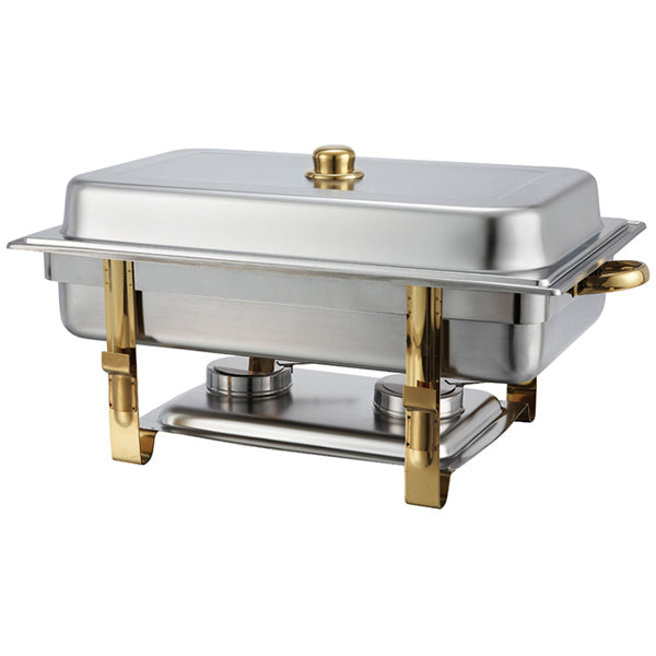 WINCO - MALIBU 8 QUART FULL SIZE CHAFER STAINLESS STEEL EA