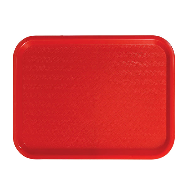 WINCO - RECTANGULAR RED TRAY 1EA