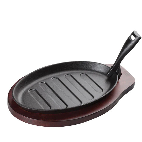 WINCO - CAST IRON STEAK PLATTER WITH GRIPPER EA