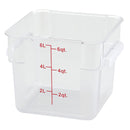 WINCO - SQUARE CLEAR STORAGE CONTAINER 6QT EA
