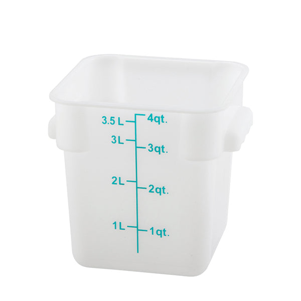 WINCO - WHITE 4QT POLYPROPYLENE 1EA