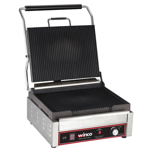 WINCO - PANINI GRILL SINGLE RIBBED PLATE 14IN