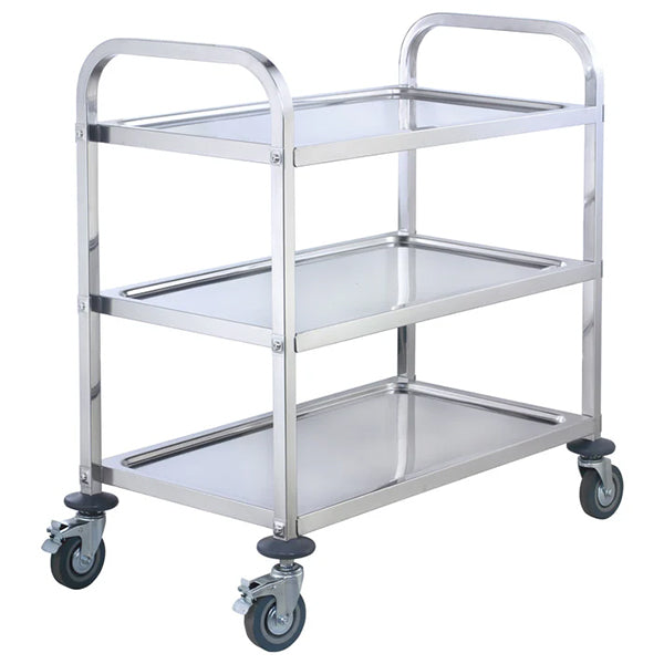 WINCO - UTILITY TROLLEY 3 TIERS MEDIUM SIZE STAINLESS 30x16x33 EA