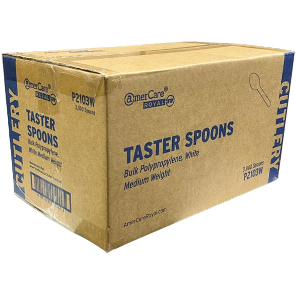 AMERCHOICE - ICE CREAM TASTER SPOON WHITE PP 3000CT