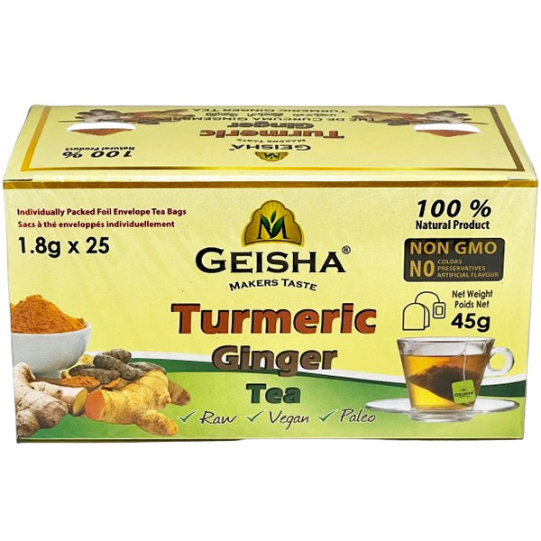 GEESHA - GINGER TURMERIC TEA 25PK