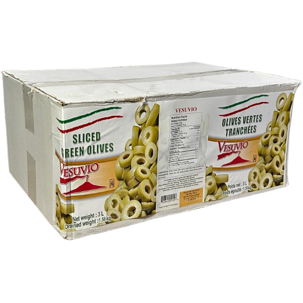 VESUVIO - GREEN SLICED OLIVES 6x2.84 LT