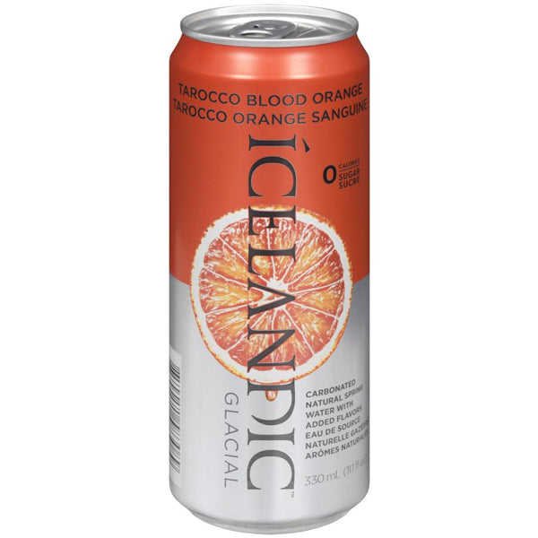 ICELANDIC GLACIAL - SPARKLING TAROCCO BLOOD ORANGE SLEEK CANS 10x330 ML