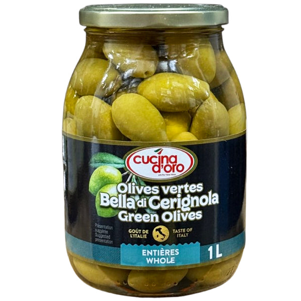 CUCINA DORO - WHOLE GREEN OLIVES 1LT