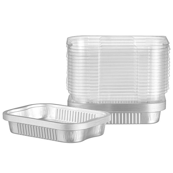 TALTHI - ALUMINUM RECT CONTAINER W/LID 750ML 15EA