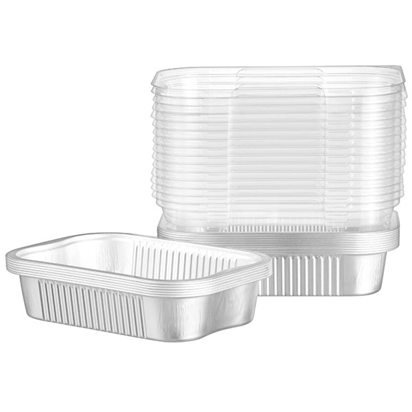 TALTHI - ALUMINUM RECT CONTAINER W/LID 1020ML 15EA