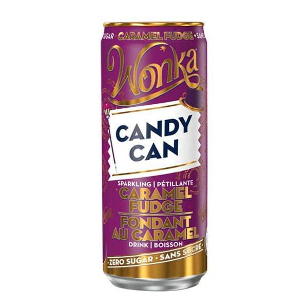 CANDY CAN - WONKA CARAMEL FUDGE SPARKLING DRINK 12x330 ML