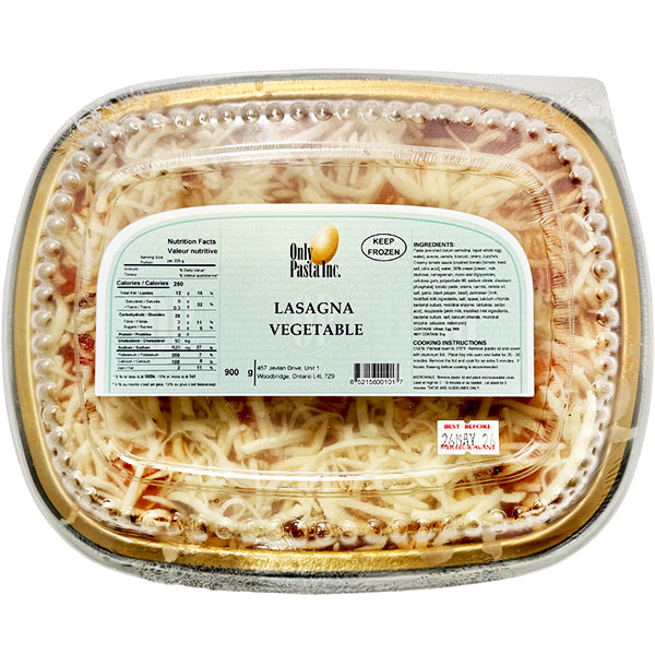 ONLY PASTA - VEGETABLE LASAGNA 900GR