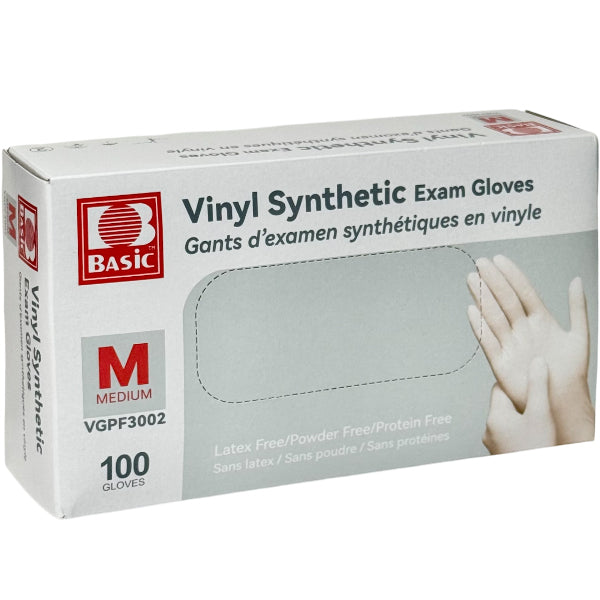 BASIC - MEDIUM VINYL GLOVE CLEAR 100CT