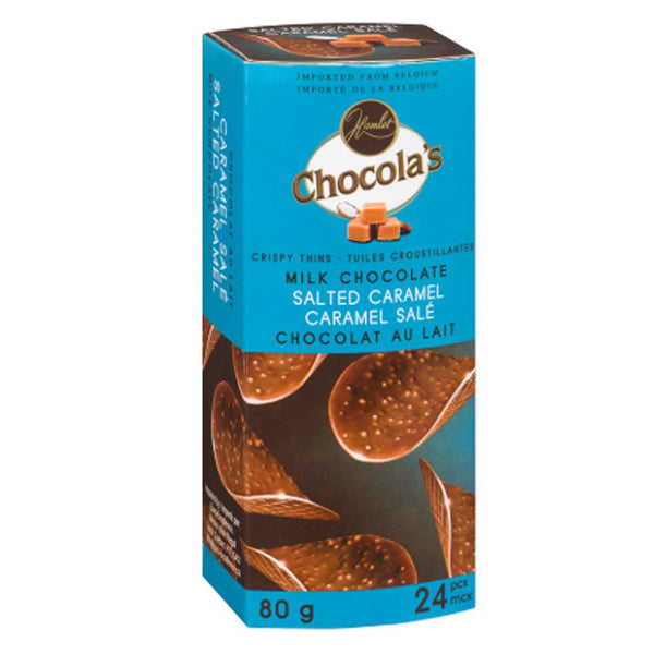 HAMLET - MILK CHOCOLATE CRISPY THINS W/ SALTED CARAMEL 80GR