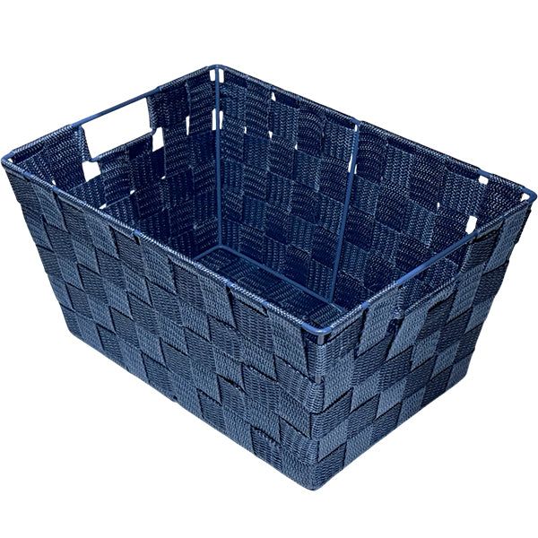 ITY - NYLON RECTANGULAR STORAGE BASKET NAVY EA