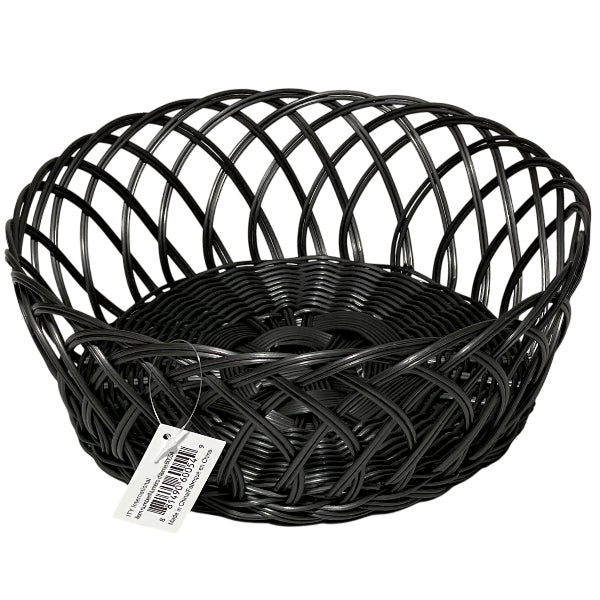 ITY - ROUND PLASTIC BASKET ASSORTED 11inX4h EA