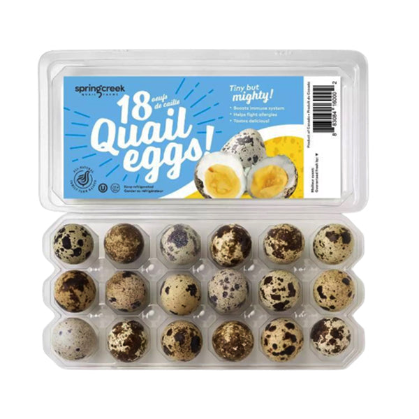 SPRING CREEK - ALL NATURAL QUAIL EGGS 18PACK