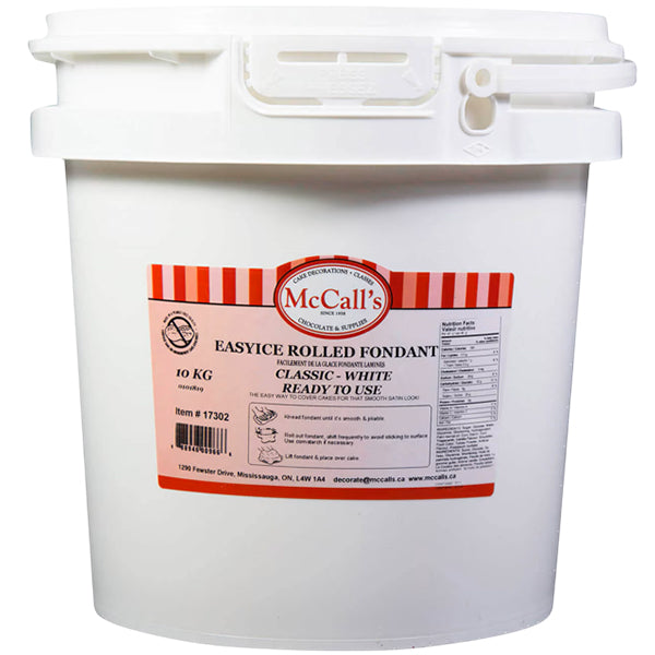 MCCALLS - EASY ICE ROLLED WHITE FONDANT 10KG