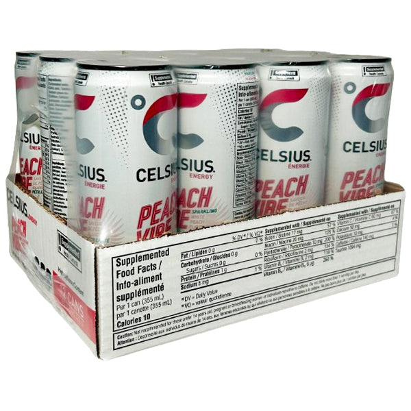 CELSIUS - PEACH 12x355 ML