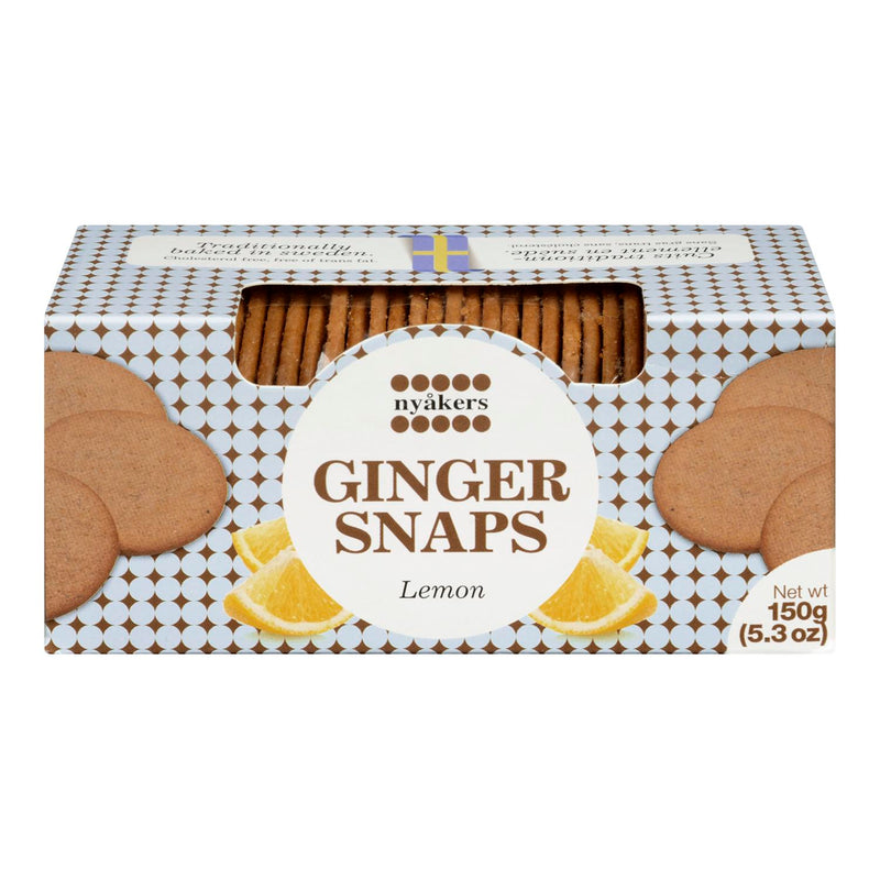 NYAKERS - LEMON GINGER SNAPS 150G