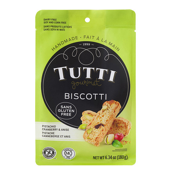 TUTTI GOURMET - BISCOTTI PISTACHIO CRAN FREE GLUTEN 180GR