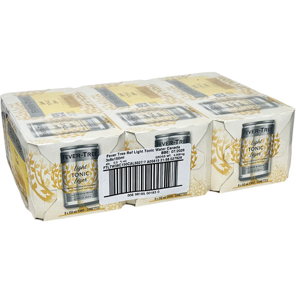 FEVERTREE - LIGHT TONIC WATER CANS 3x8x150 ML
