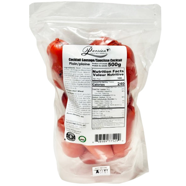 PARSIAN - PLAIN COCKTAIL SAUSAGE 500GR