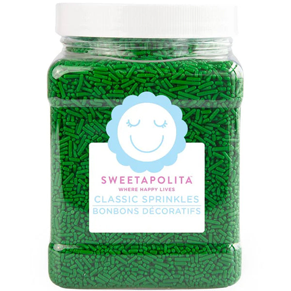 SWEETAPOLITA - BRIGHT GREEN CRUNCHY SPRINKLES TUB 725GR