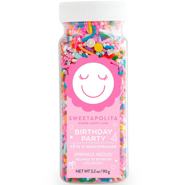 SWEETAPOLITA - BIRTHDAY PARTY VEGAN SPRINKLE MEDLEY BOTTLE 90GR