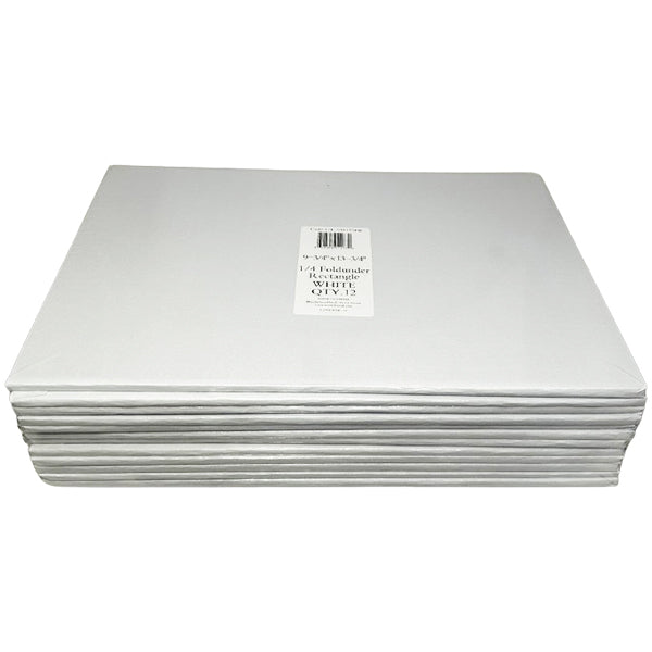 ROYAL - 9-3/4IN x 13-3/4IN WHITE RECTANGLE CAKE BOARDS 2x12 EA