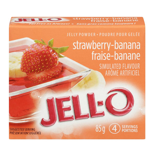 KRAFT - JELLO STRAW/BANANA FLAVOUR 24x85 GR