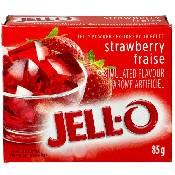 KRAFT - JELLO STRAWBERRY FLAVOUR 24x85 G