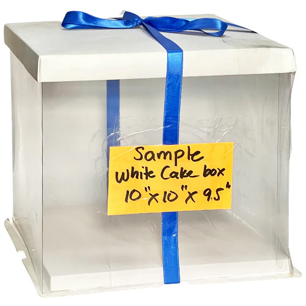 ML PACKAGING - 10"x10"x9" CLEAR CAKE BOX BOTTOM & LID 10x5 PK
