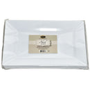 PARTY COUTURE - WHT 9.5" RECTANGLE DESSERT PLATE 12x10 PK