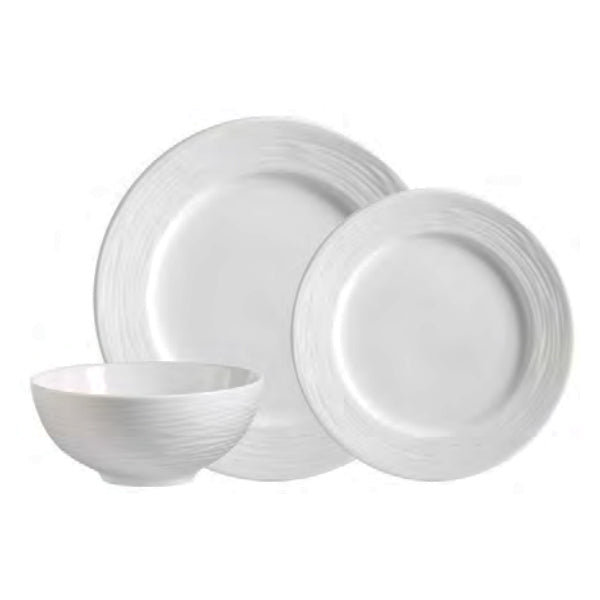 SAFDIE - 12-PC DINNER SET EMBOSSED WHITE 1EA