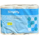 SIMPLIFY - SOFT & STRONG 2PLY BATH TISSUE 6=12 8x6 PK