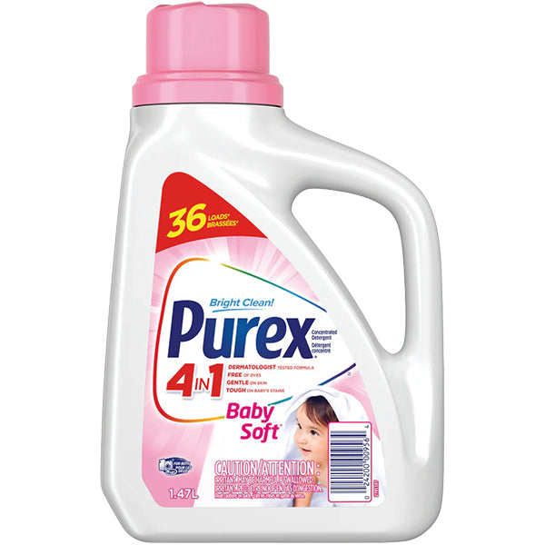 PUREX - BABY SOFT CONCENTRATED DETERGENT 36 LOAD 6x1.47 LT